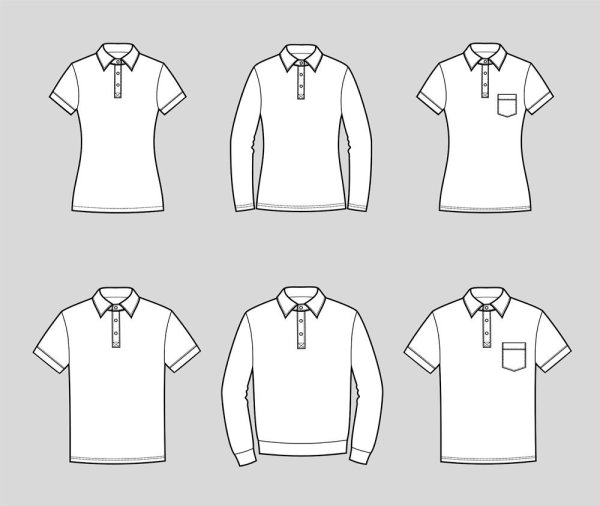 Рубашка поло вектор