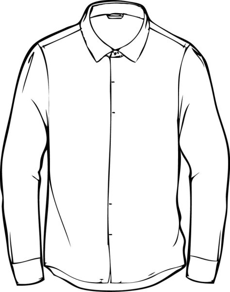 Рубашка раскраска для детей