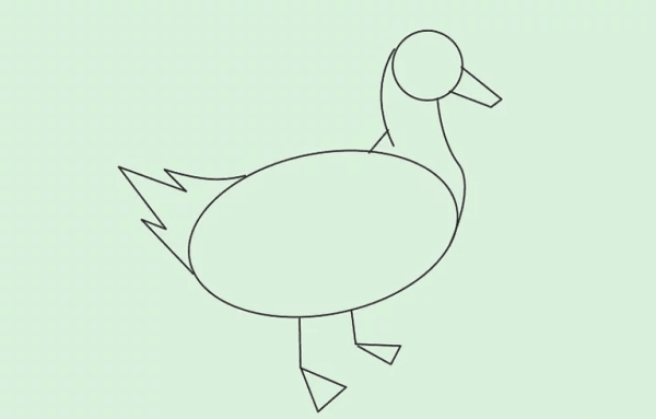 Поэтапное рисование утки в старшей группе