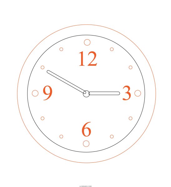 Часы поэтапное рисование