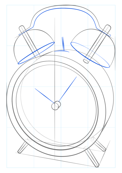 Часы поэтапное рисование