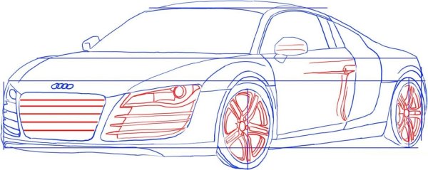 Нарисовать Ауди