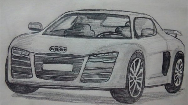 Ауди р8 карандашом