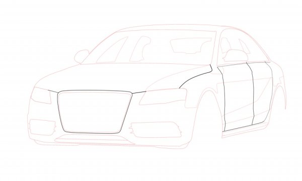 Нарисовать Audi a4
