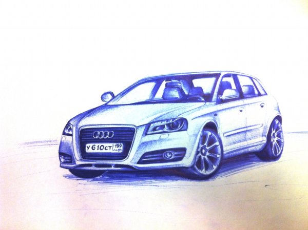 Ауди а4 рисунок