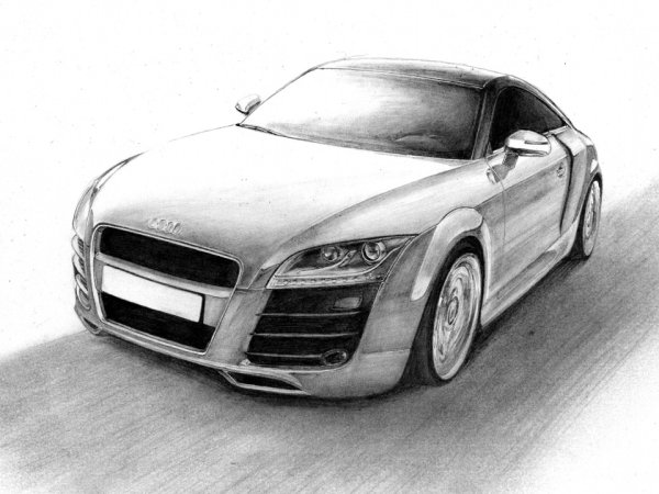Ауди р8 карандашом