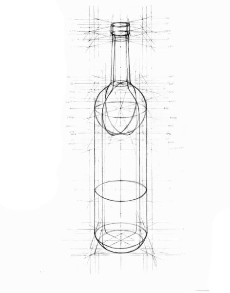 Конструктивное построение бутылки