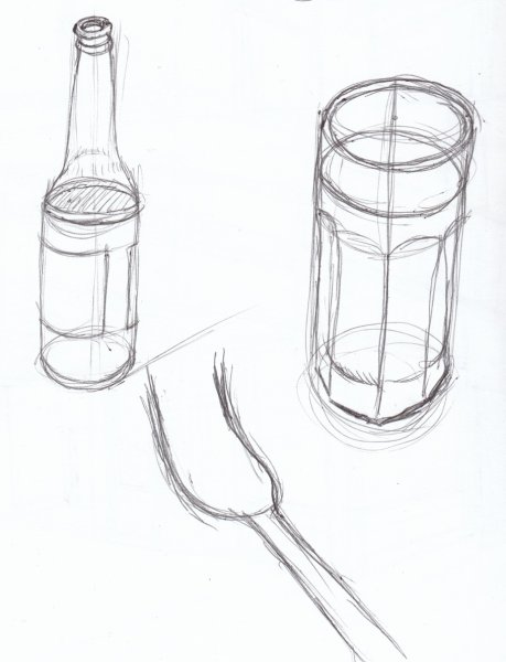 Конструктивное построение бутылки