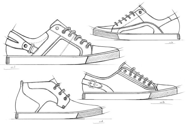 Технический эскиз обуви