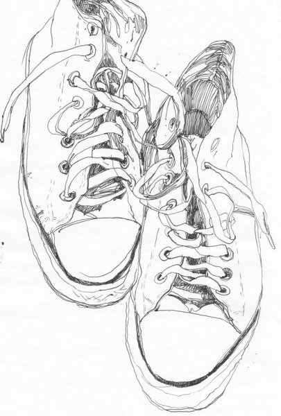 Кроссовки карандашом