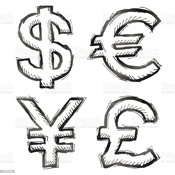 Доллар рисунок карандашом