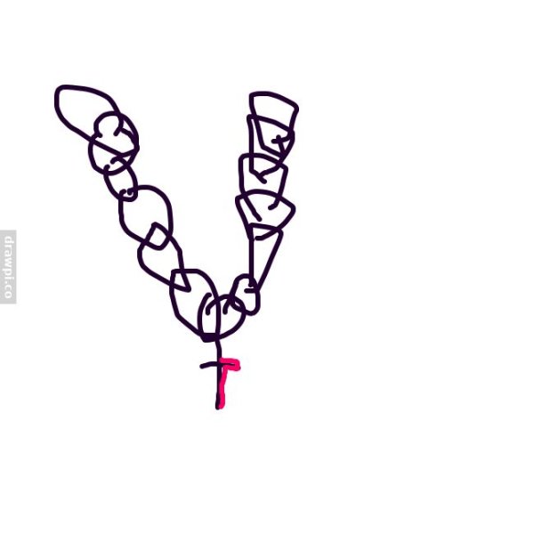 Цепь пошагово карандашом