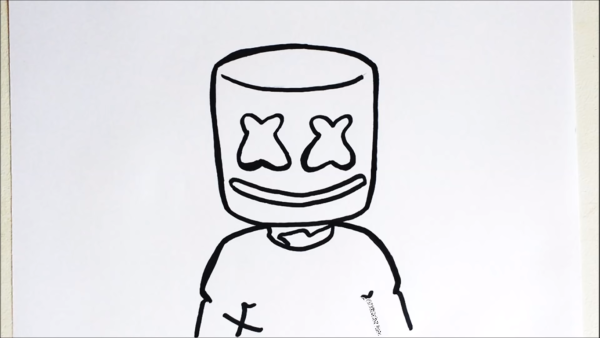 Маршмеллоу рисунок карандашом