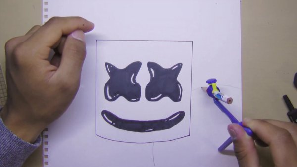 Рисунки для срисовки маршмеллоу диджей