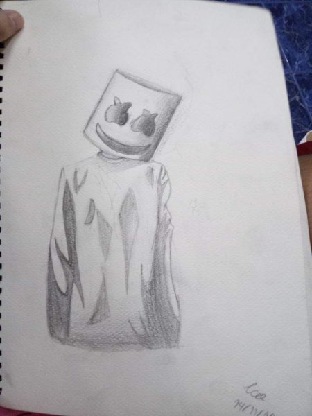 Маршмеллоу рисунки карандашом для начинающих