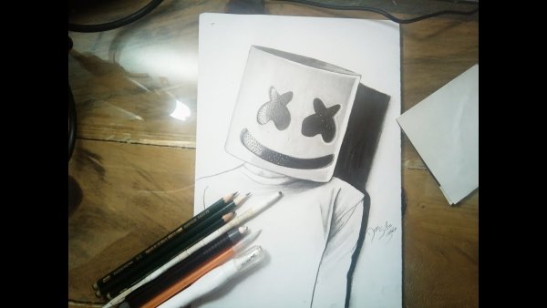 Маршмеллоу карандашом