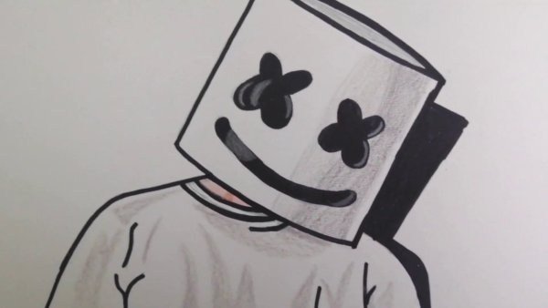 How to draw маршмеллоу