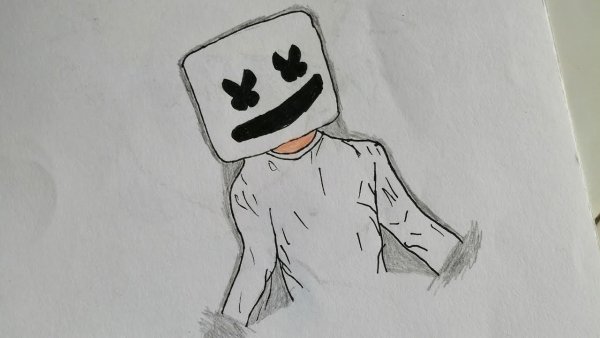 Рисунки карандашом лёгкие маршмеллоу