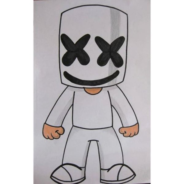 Раскраска маска маршмеллоу