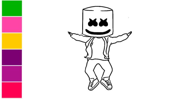 Раскраска маршмеллоу