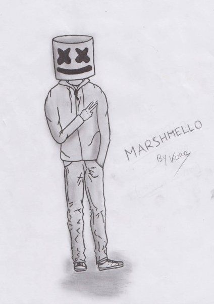 Лёгкие рисунки маршмеллоу