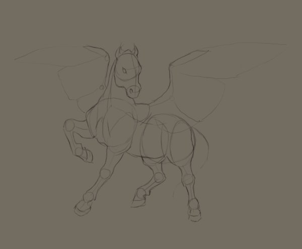 Схема рисования Пегаса