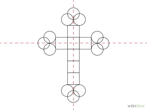 Нарисовать крест поэтапно