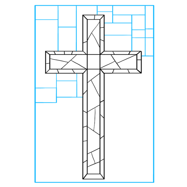 Объёмные кресты карандашом