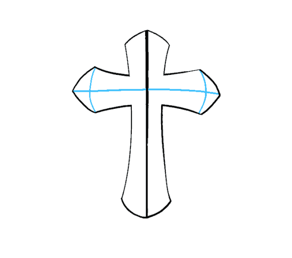 Поэтапное рисование Креста