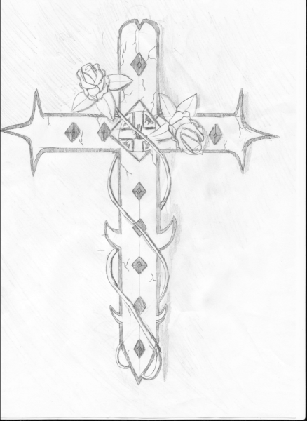 Крест карандашом