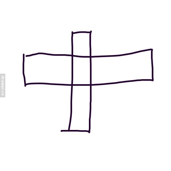 Рисование объемного Креста