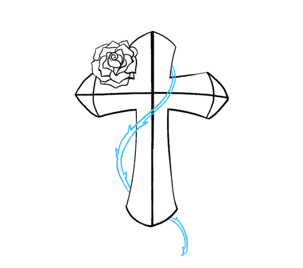 Объёмные кресты карандашом