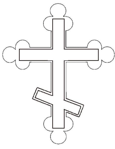 Крест раскраска