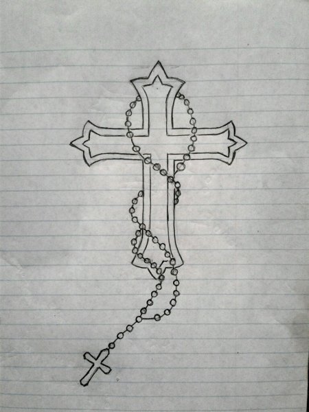 Крест карандашом