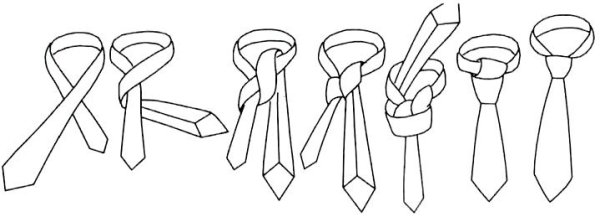 Галстук технический рисунок