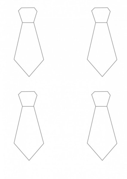 Галстук трафарет для детей