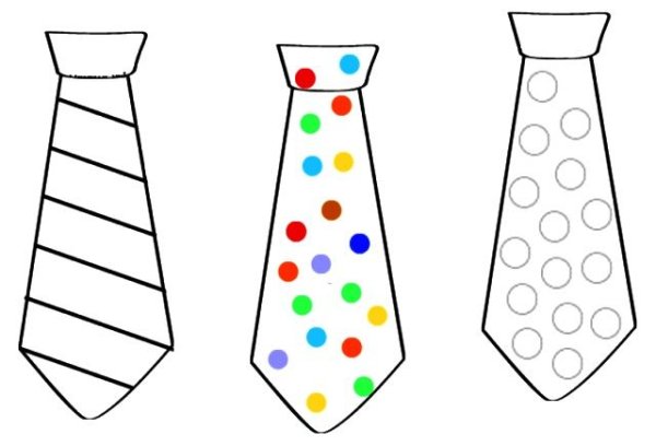 Галстук для папы рисование