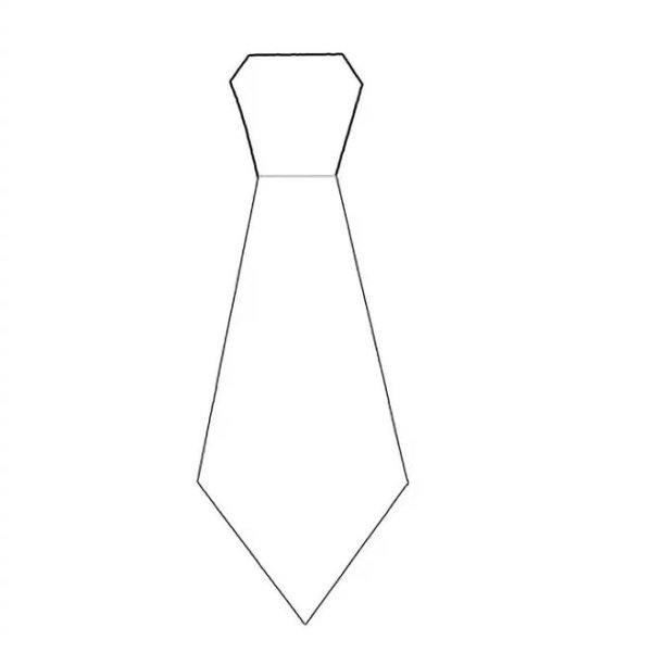 Галстук трафарет для вырезания