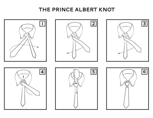 Схема завязывания галстука