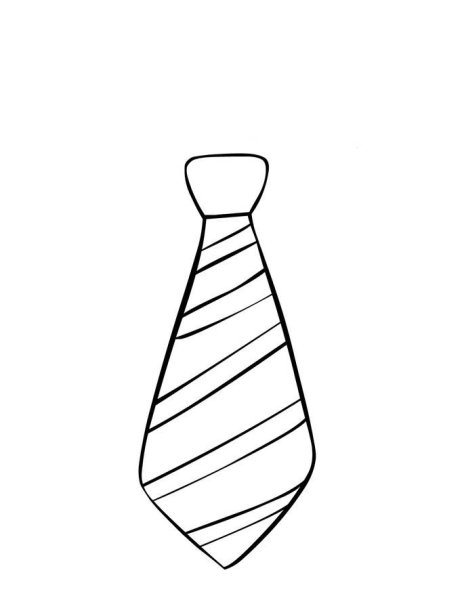 Галстук раскраска