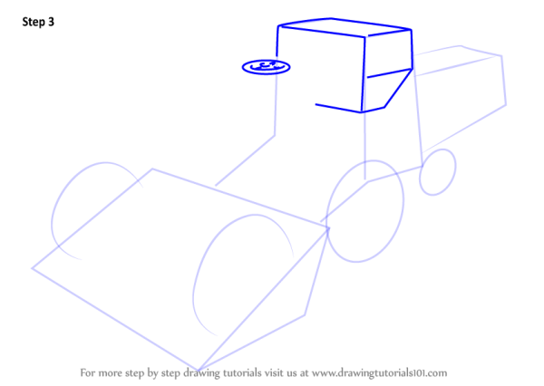 Поэтапное рисование комбайн легко