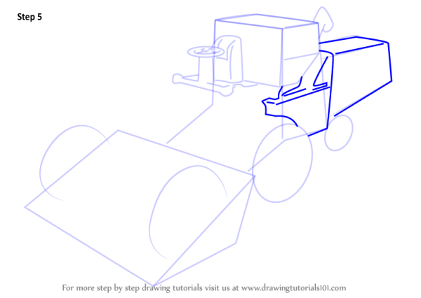 Поэтапное рисование комбайна
