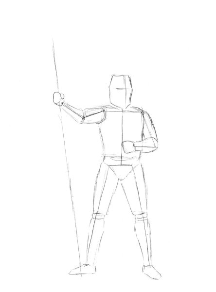 Поэтапное рисование рыцаря