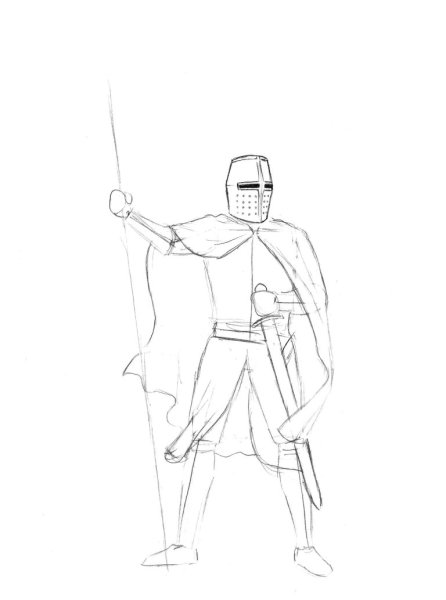 Рыцарь рисунок карандашом