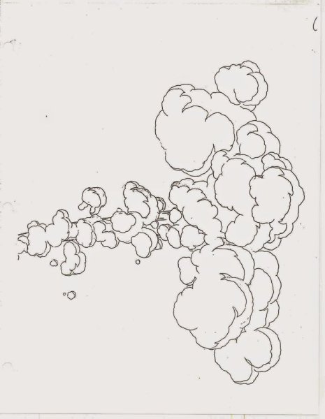 Облако дыма рисунок карандашом