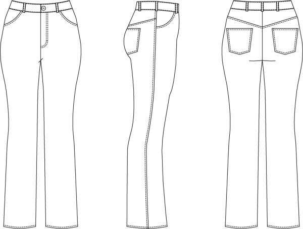 Джинсы карандашом