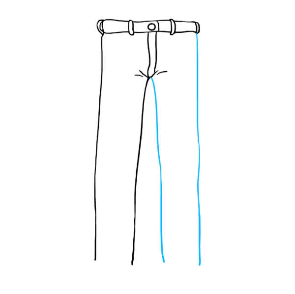 Джинсы поэтапное рисование