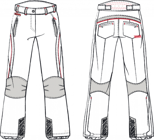 Лекало горнолыжных брюк