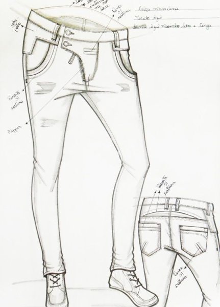 Наброски одежды джинсы