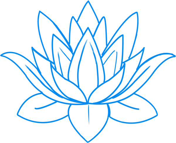 Лотос рисунок цветной